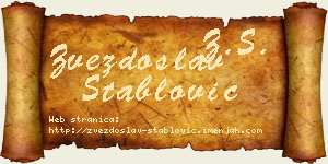 Zvezdoslav Stablović vizit kartica